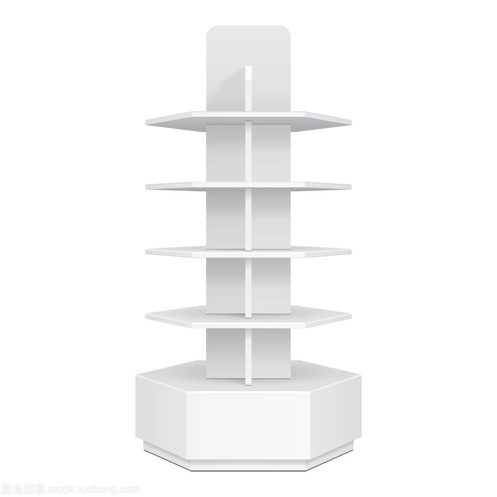 六角形创意 超市与品牌的多功能纸板地板展架设计